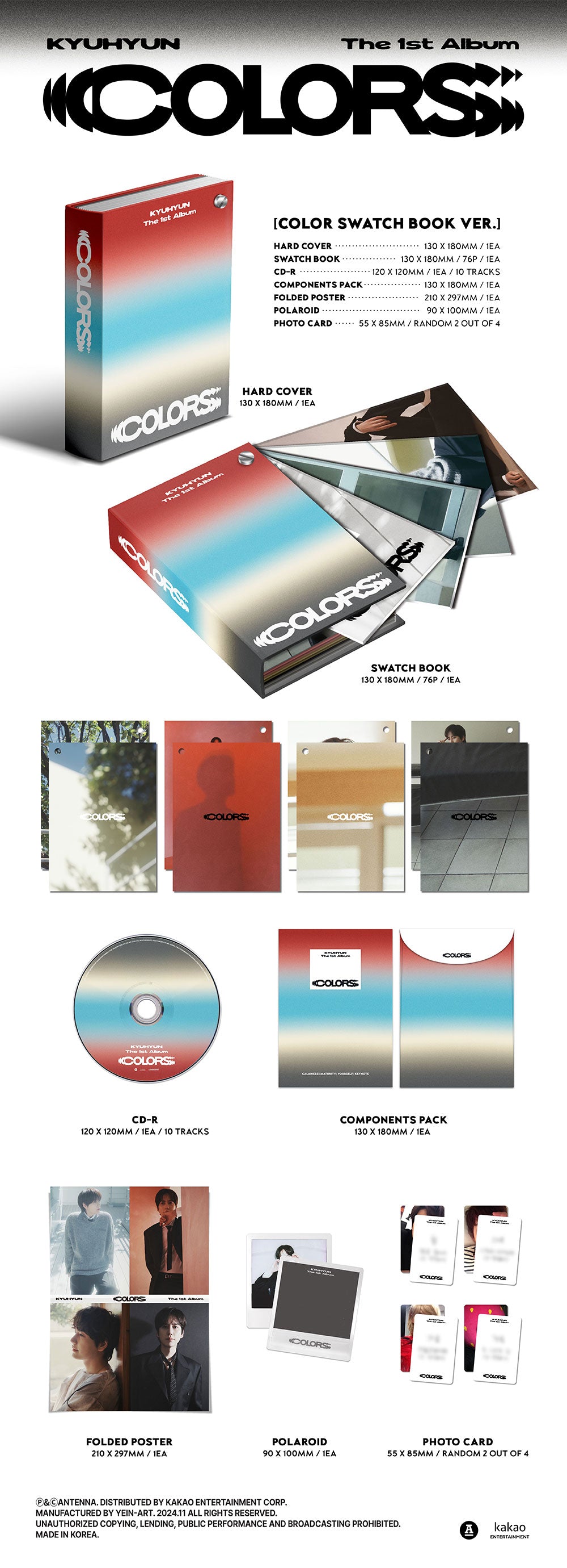 KYUHYUN - The 1st Album ‘Colors’ (Color swatch book ver.)