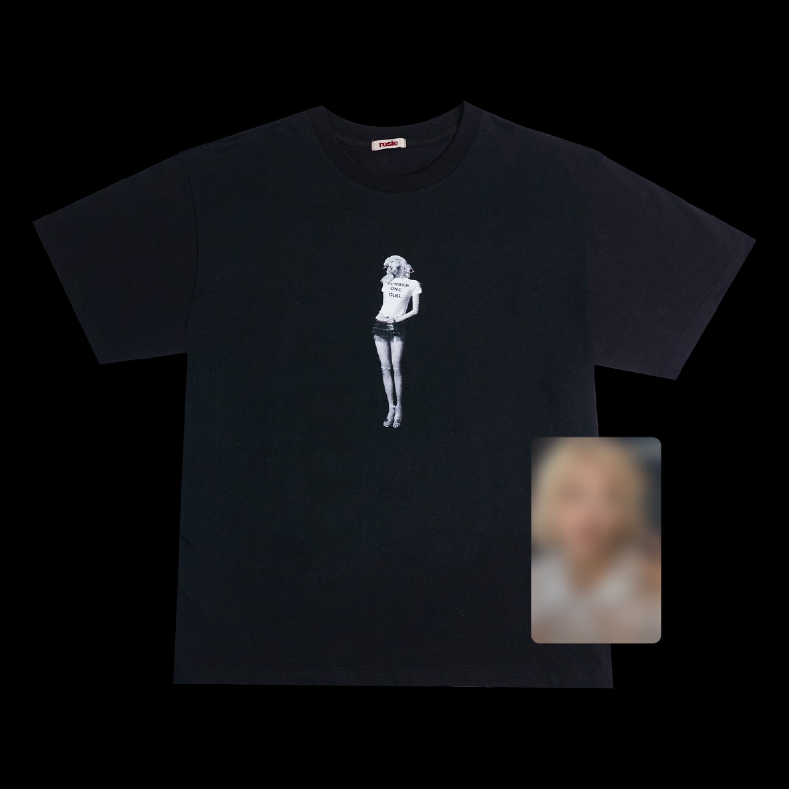 ロゼ rose rosie ロージー　tシャツ　黒　ブラック ROSE - ROSIE Official MD - ROSIE T-SHIRT (Black)