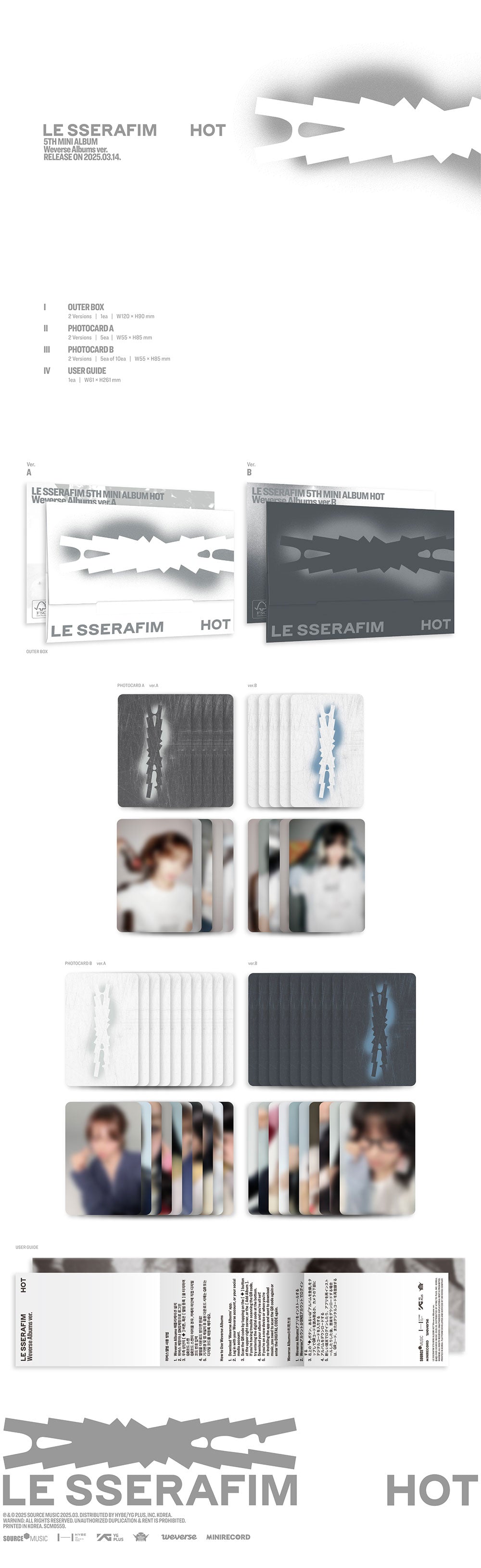 LE SSERAFIM - 5th Mini Album (Weverse Album)