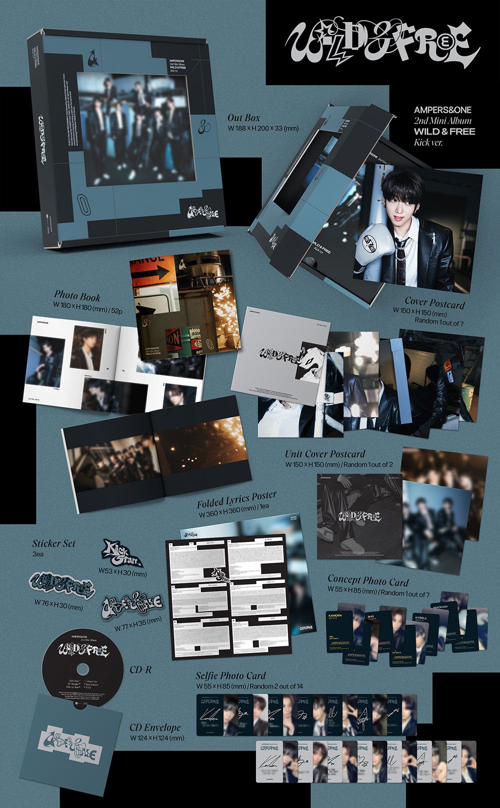 AMPERS&ONE - 2ND MINI ALBUM ‘WILD&FREE’ (KICK Ver.)