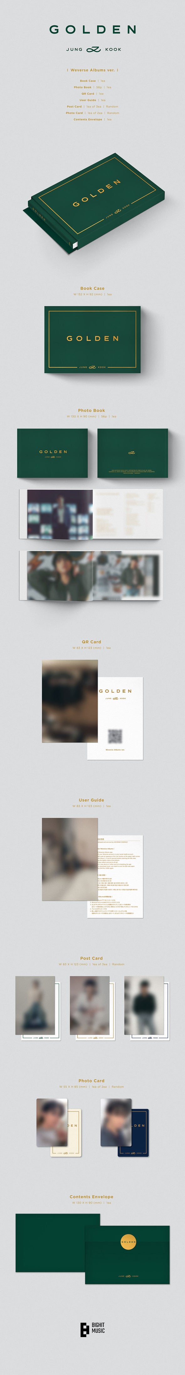JUNGKOOK (BTS) - GOLDEN Album (Weverse Mini)