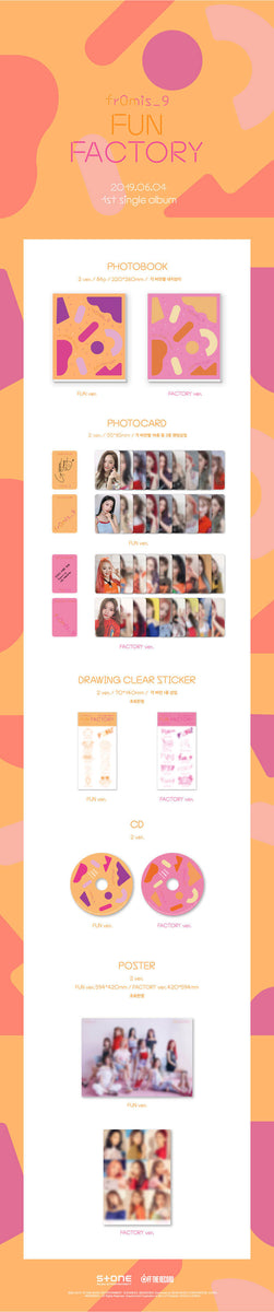 FROMIS_9 - [Fun Factory 1st Single Album 2 ver Set CD+84p