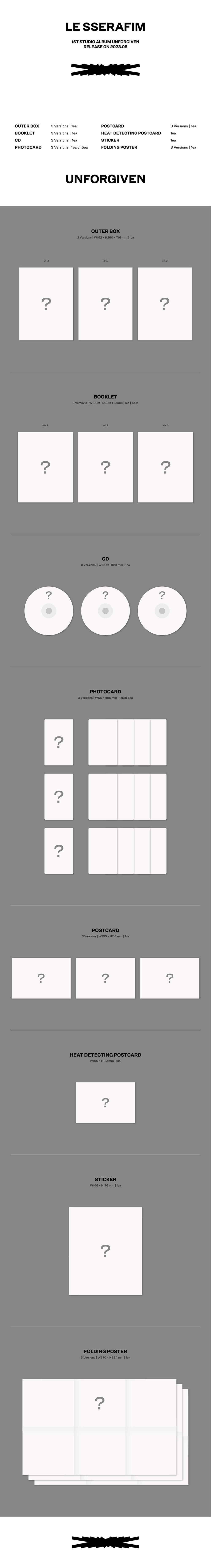 LE SSERAFIM - 1st Studio Album UNFORGIVEN