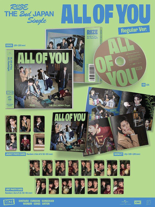 RIIZE - 2nd Japan Single Album ‘All Of You’ (REGULAR Edition / *FIRST PRESS)