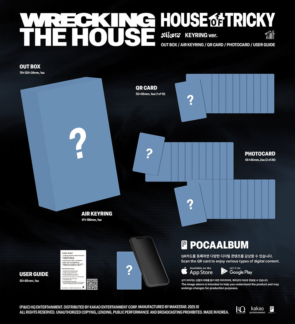 [PRE-ORDER] XIKERS - 6th Mini Album ‘House Of Tricky: Wrecking The House’ (Keyring Ver)