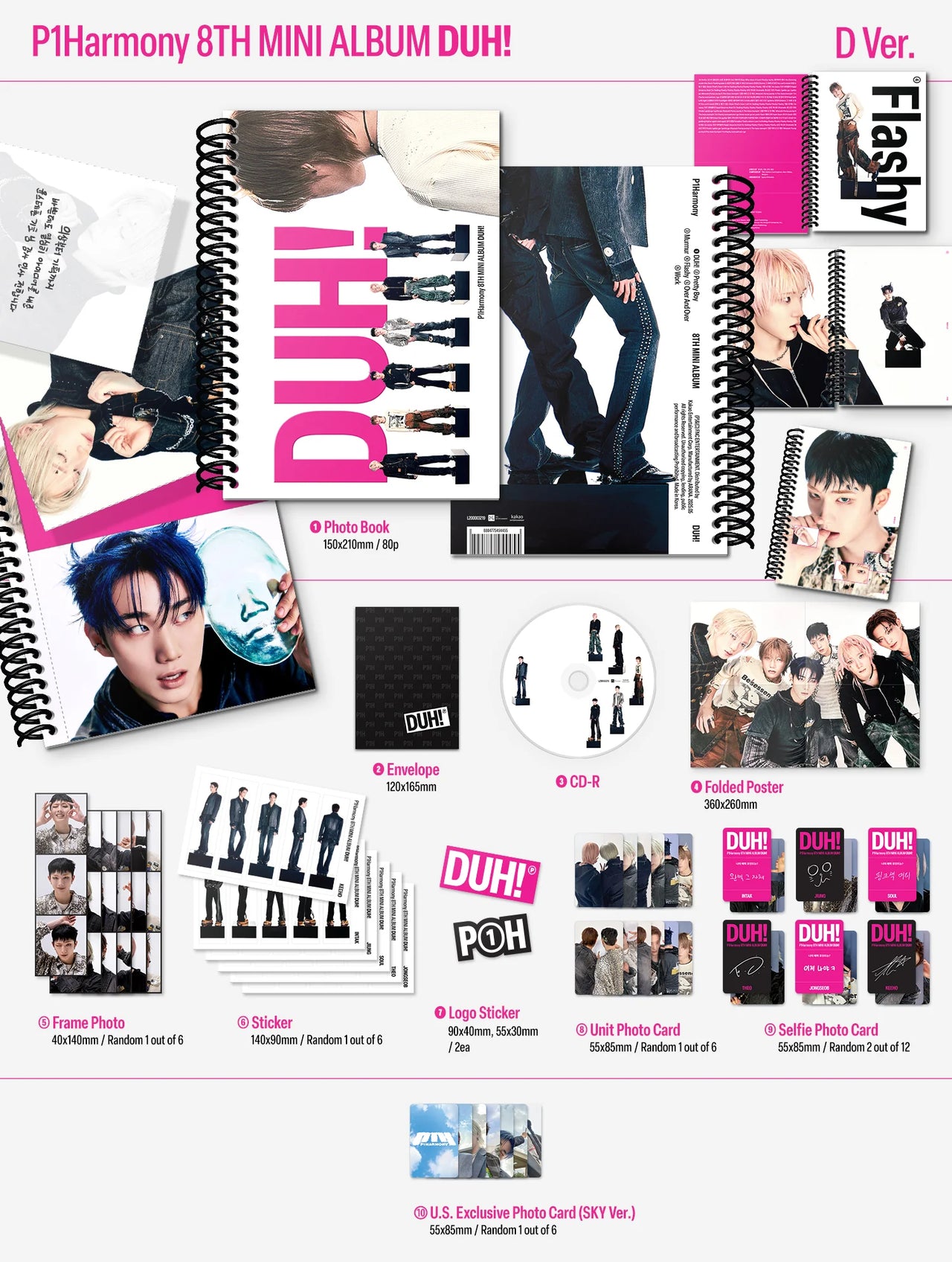 [SIGNED ALBUM] P1Harmony - 8th Mini Album ‘DUH!’ (Standard)