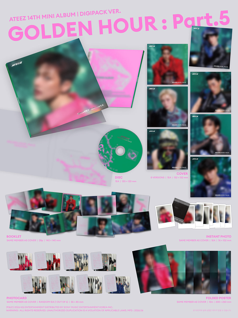 [PRE-ORDER] ATEEZ - GOLDEN HOUR: Part. 5 (Individual Digipack)