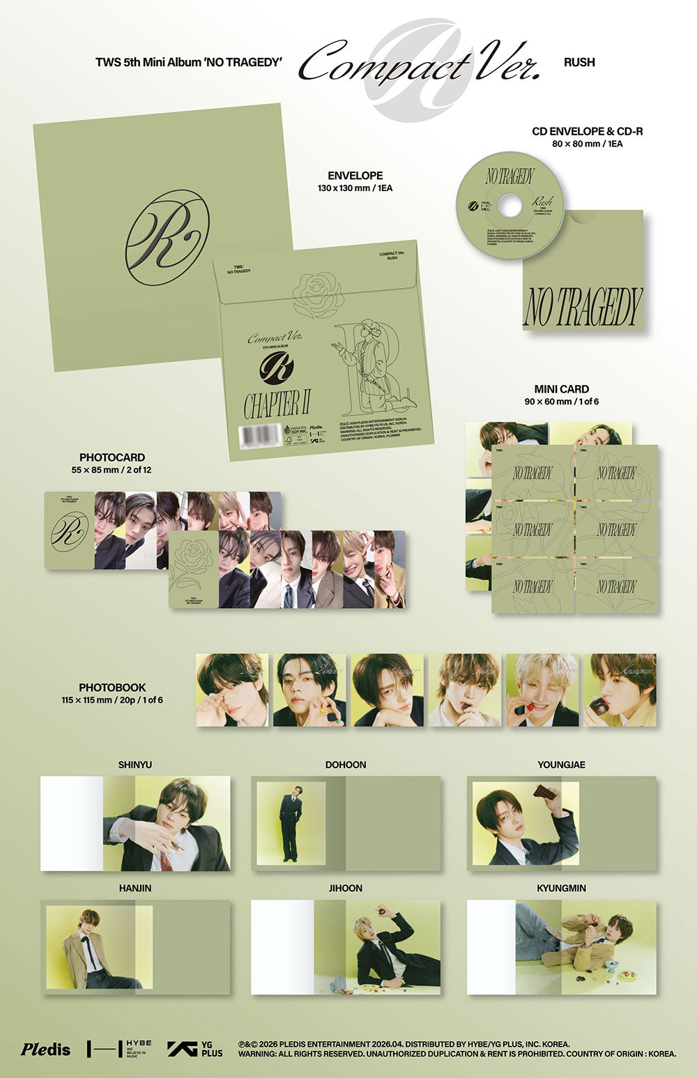 TWS - 5th Mini Album ‘NO TRAGEDY’ (COMPACT - RUSH)