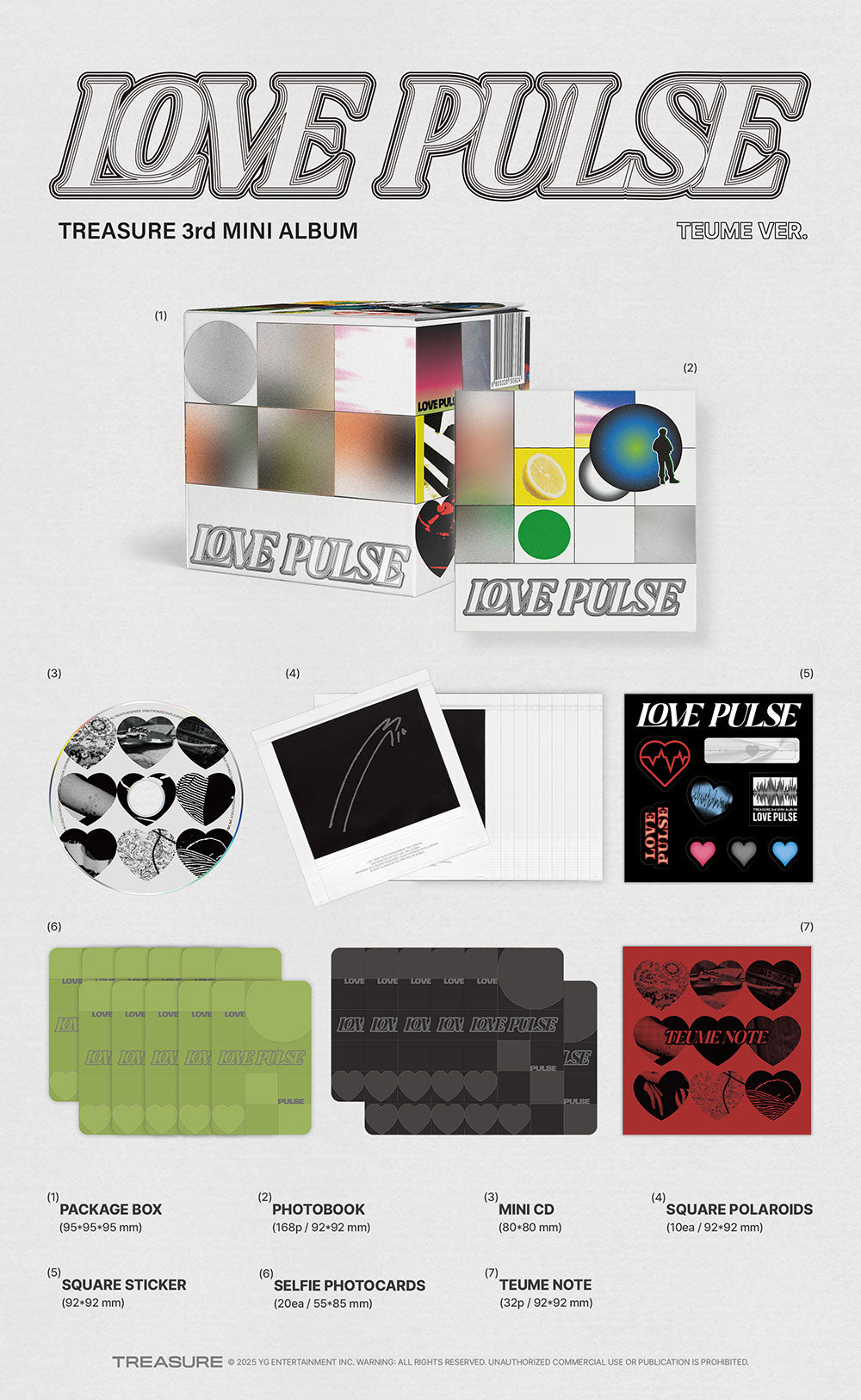 treasure LOVE PULSE アルバム TEUME ver 新品 ×5 TREASURE - 3rd Mini Album 'LOVE PULSE' (TEUME Ver)