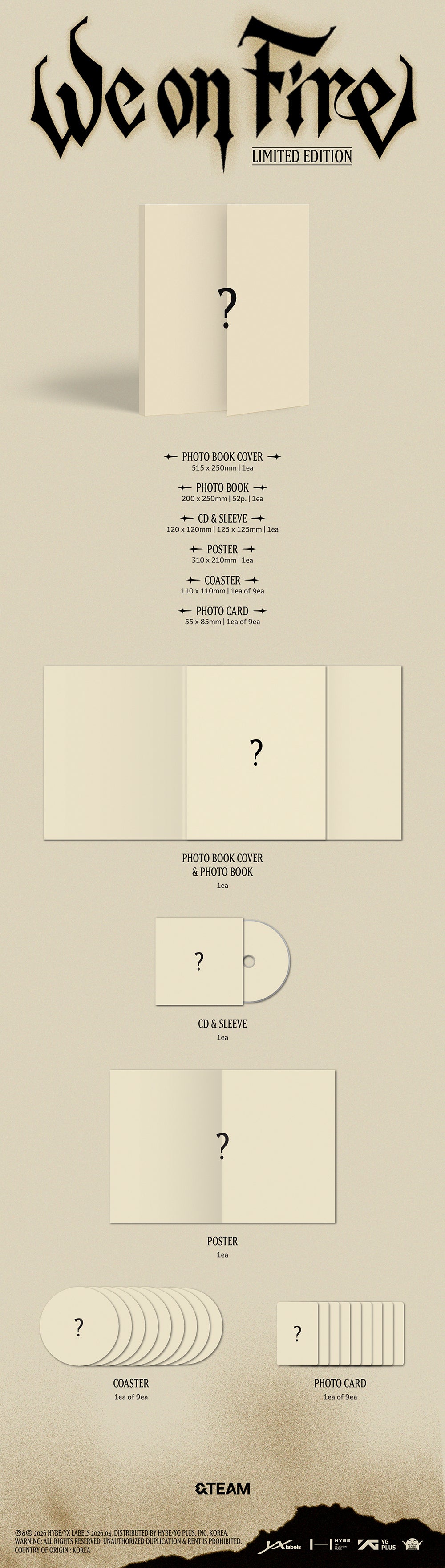 [PRE-ORDER] &TEAM - 3rd EP ‘We On Fire’ (LIMITED EDITION)