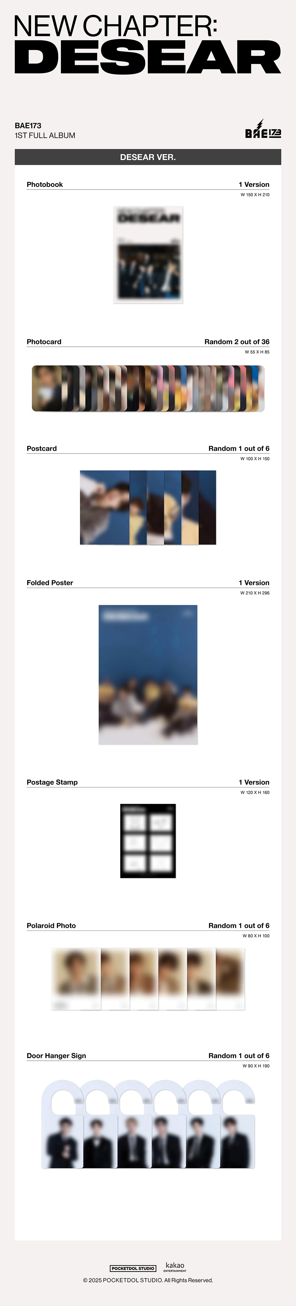 BAE173 - 1st Full Album ‘NEW CHAPTER: DESEAR’ (DESEAR Ver.)