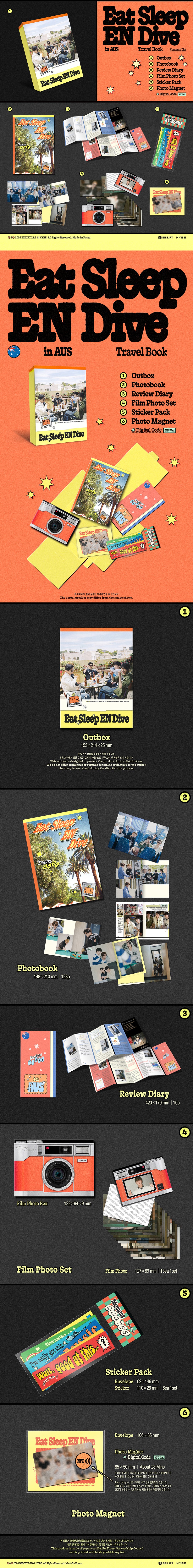 [PRE-ORDER] ENHYPEN - ‘Eat Sleep EN Dive in AUS’ Travel Book