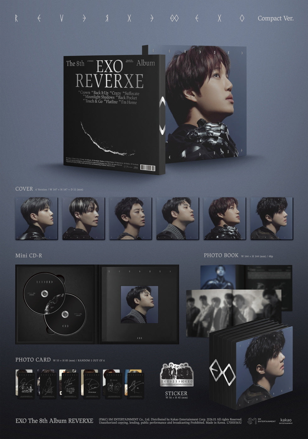 EXO - 8th Full Album ‘REVERXE’ (Compact)
