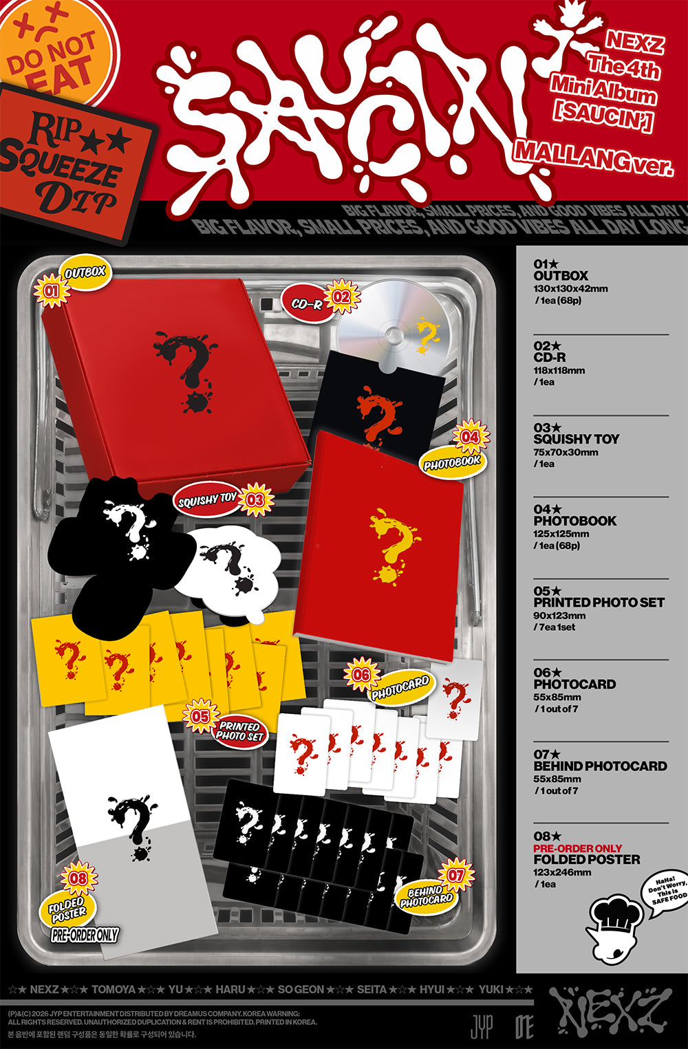 [PRE-ORDER] NEXZ - 4th Mini Album ‘SAUCIN’’ (MALLANG ver.)