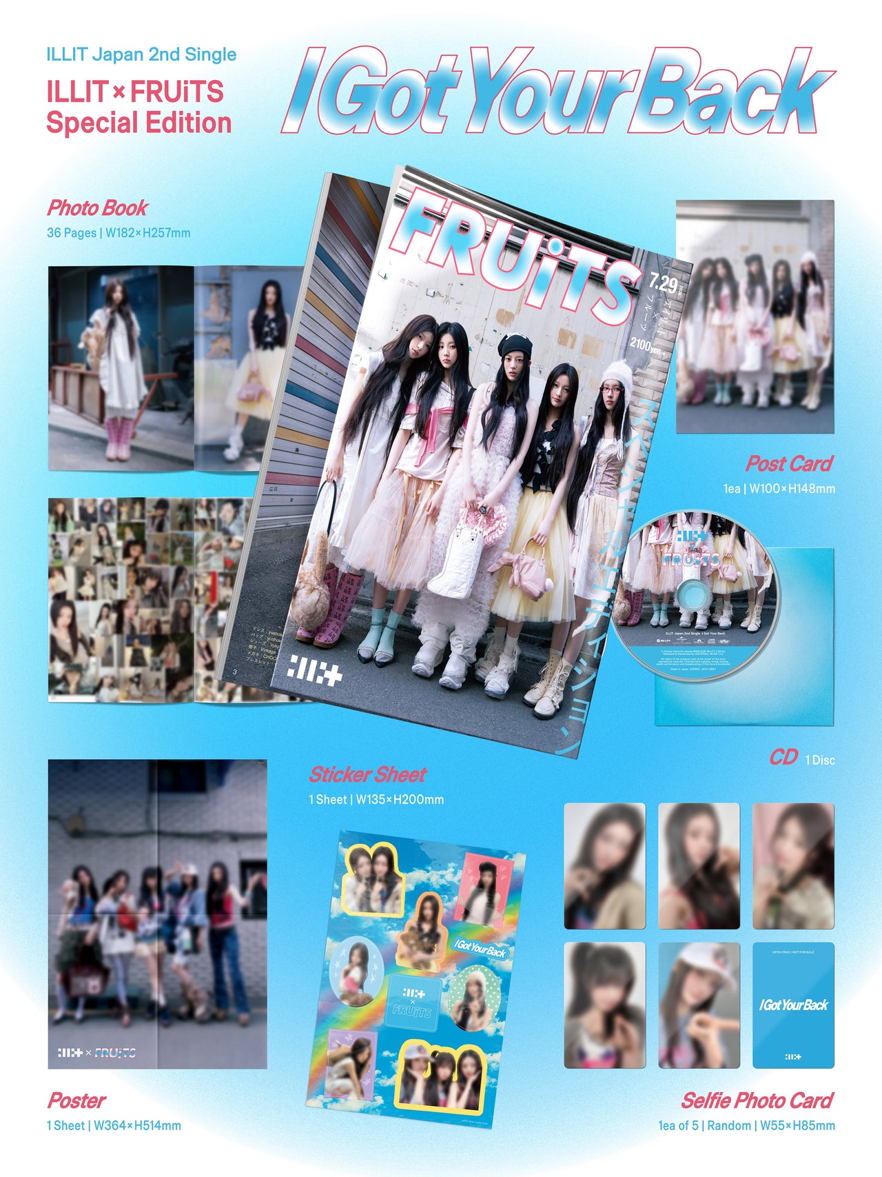[PRE-ORDER] ILLIT - 2nd Japan Single Album 'I Got Your Back' (ILLIT X FRUiTS Special Ver)