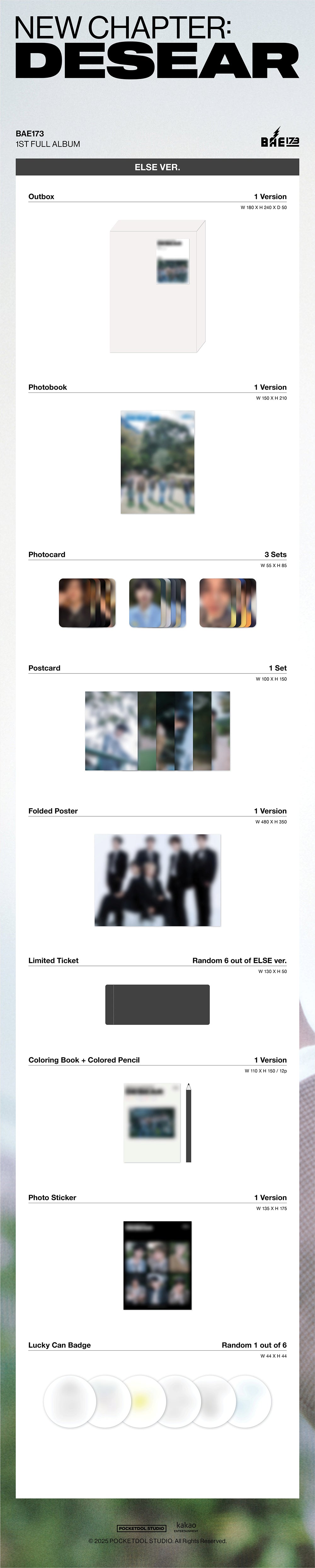 BAE173 - 1st Full Album ‘NEW CHAPTER: DESEAR’ (ELSE Ver.)