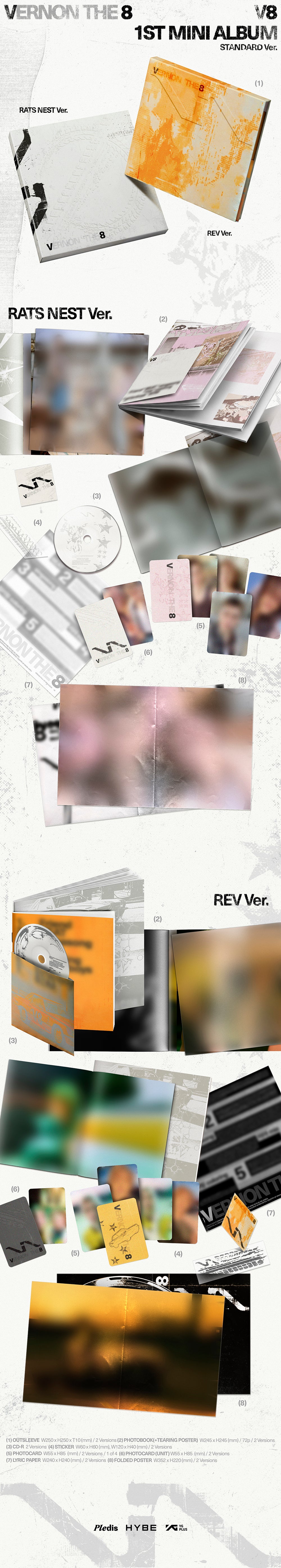 [PRE-ORDER] V8 / VERNON x THE 8 (SEVENTEEN) - 1st Mini Album ‘V8’