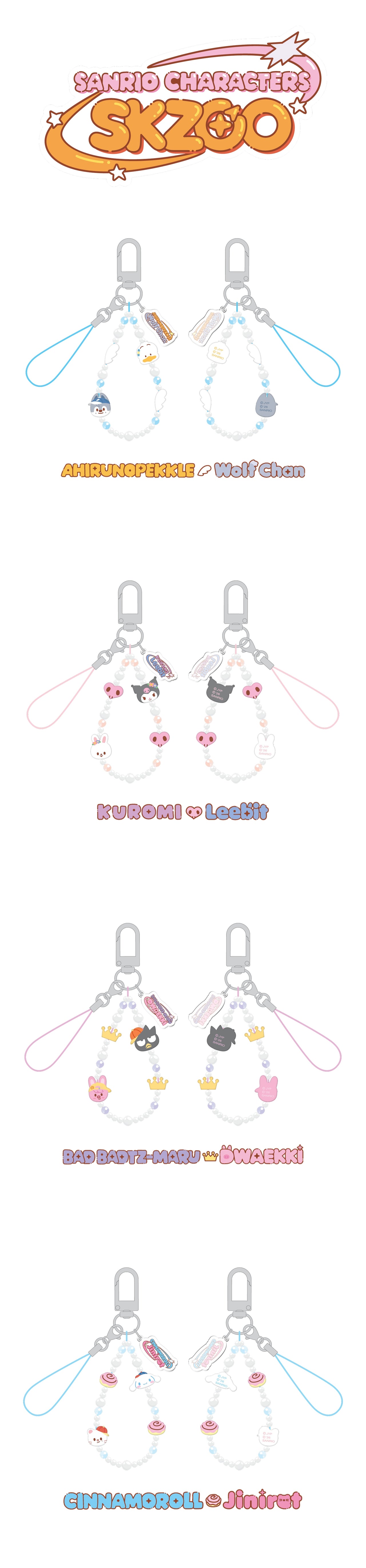 [PRE-ORDER] STRAY KIDS - SKZOO X SANRIO CHARACTERS OFFICIAL MD (Phone Beads Strap)