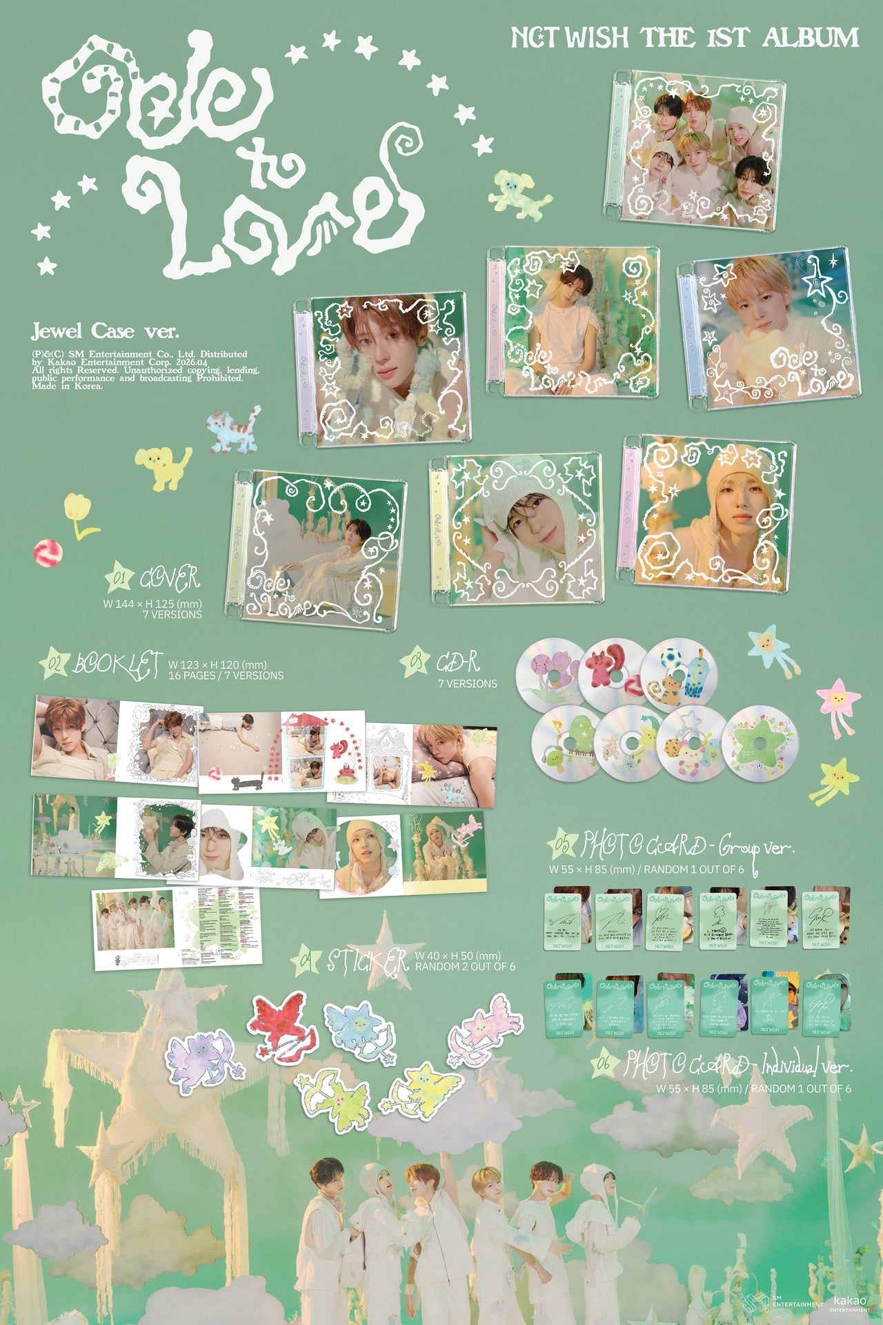 NCT WISH - 1st Album 'Ode To Love' (Jewel Case Ver.)