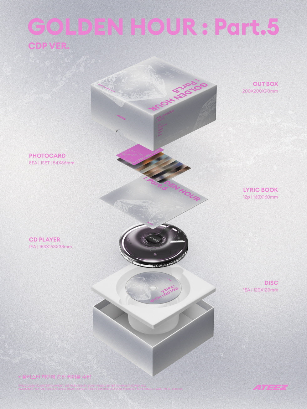 ATEEZ - 14th Mini Album 'Golden Hour: Part.5' (CDP/LIMITED Ver)
