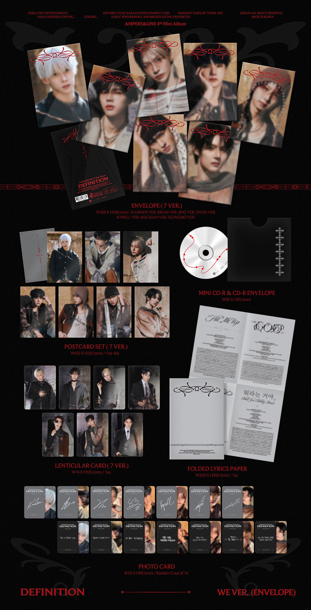 AMPERS&ONE -  4th Mini Album ‘DEFINITION’ (We/Envelope Ver.)