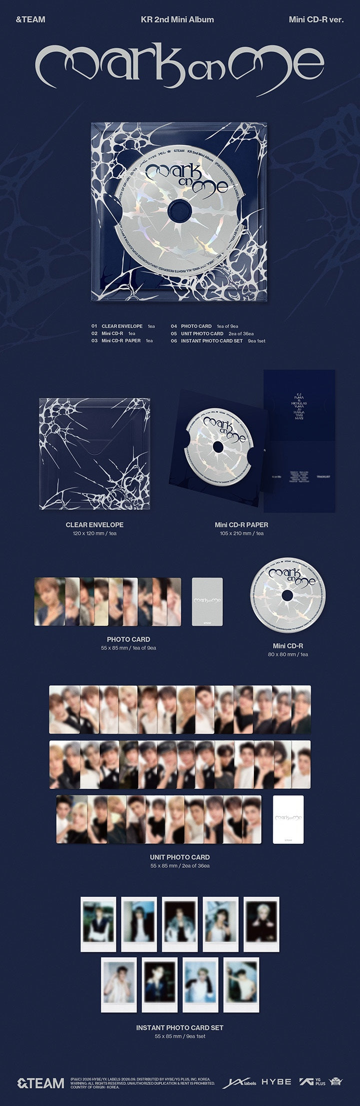 &TEAM - 2nd KR Mini Album 'Mark On Me' (Mini CD-R Ver)