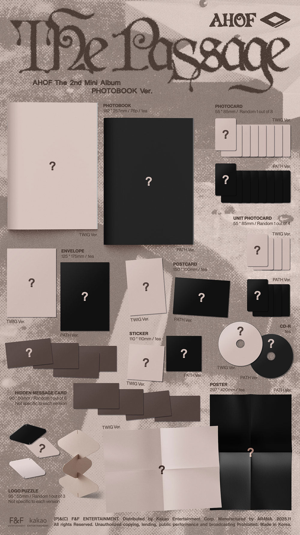 [PRE-ORDER] AHOF - 2nd Mini Album ‘The Passage’ (Photobook Ver.)