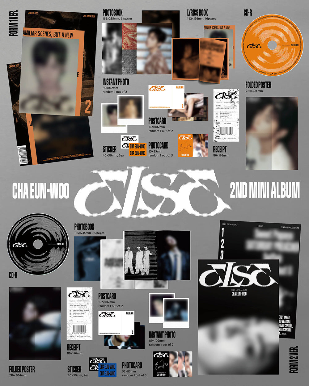 [PRE-ORDER] CHA EUN WOO - 2nd Mini Album ‘ELSE’ (FORM 1/FORM 2 Ver.)