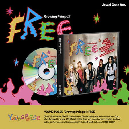 [SALE] YOUNG POSSE - EP 'Growing Pain pt.1 : FREE' (Jewel Case Ver.)