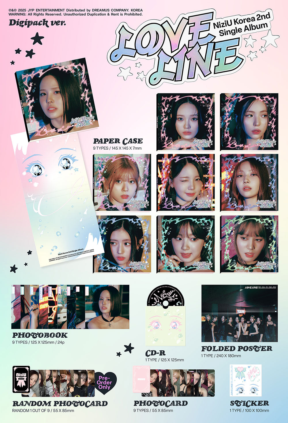 NIZIU - Korea 2nd Single Album 'LOVELINE' (DIGIPACK VER)