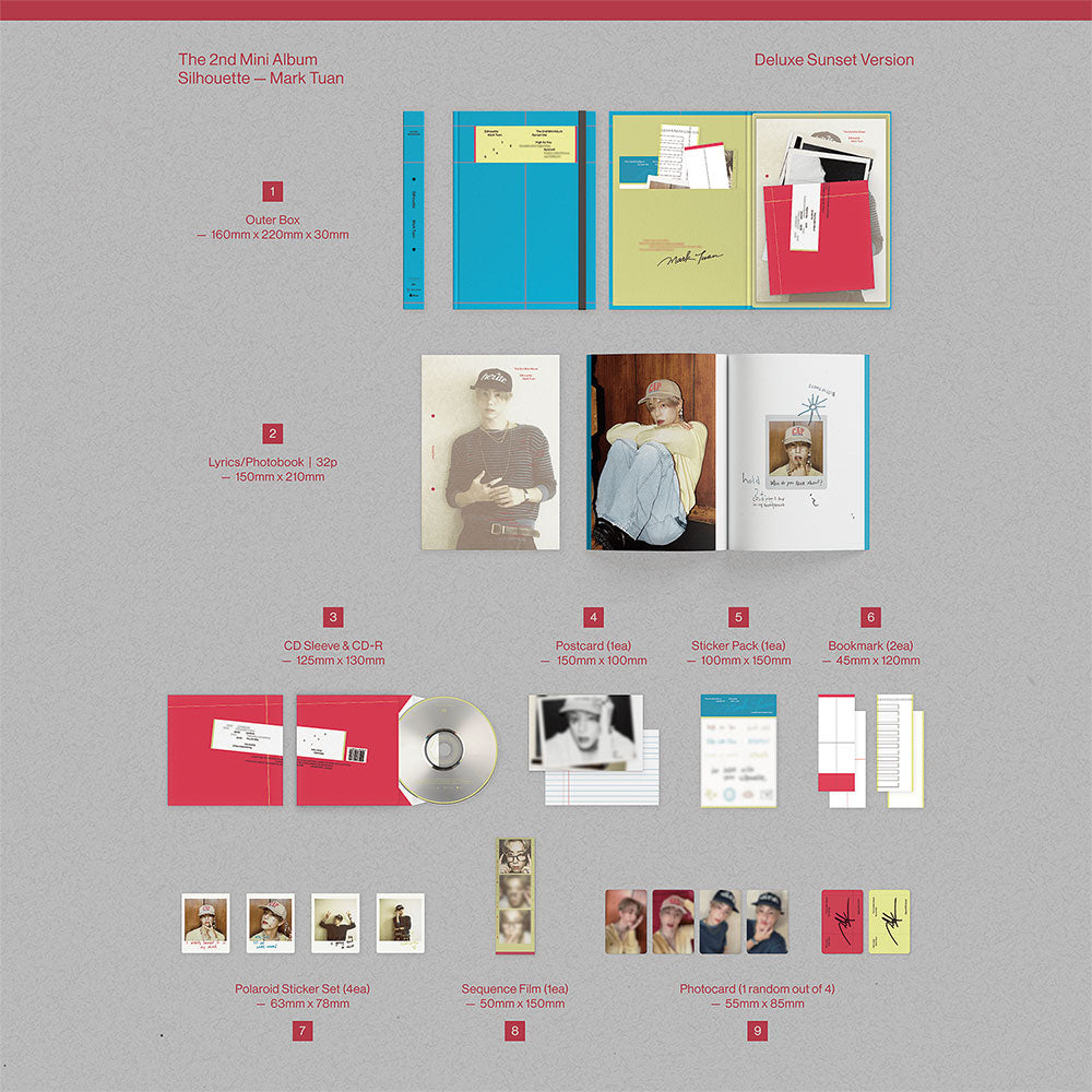 [PRE-ORDER] MARK TUAN (GOT7) - 2nd Mini Album Silhouette (SMOKE/SUNSET DELUXE VER)