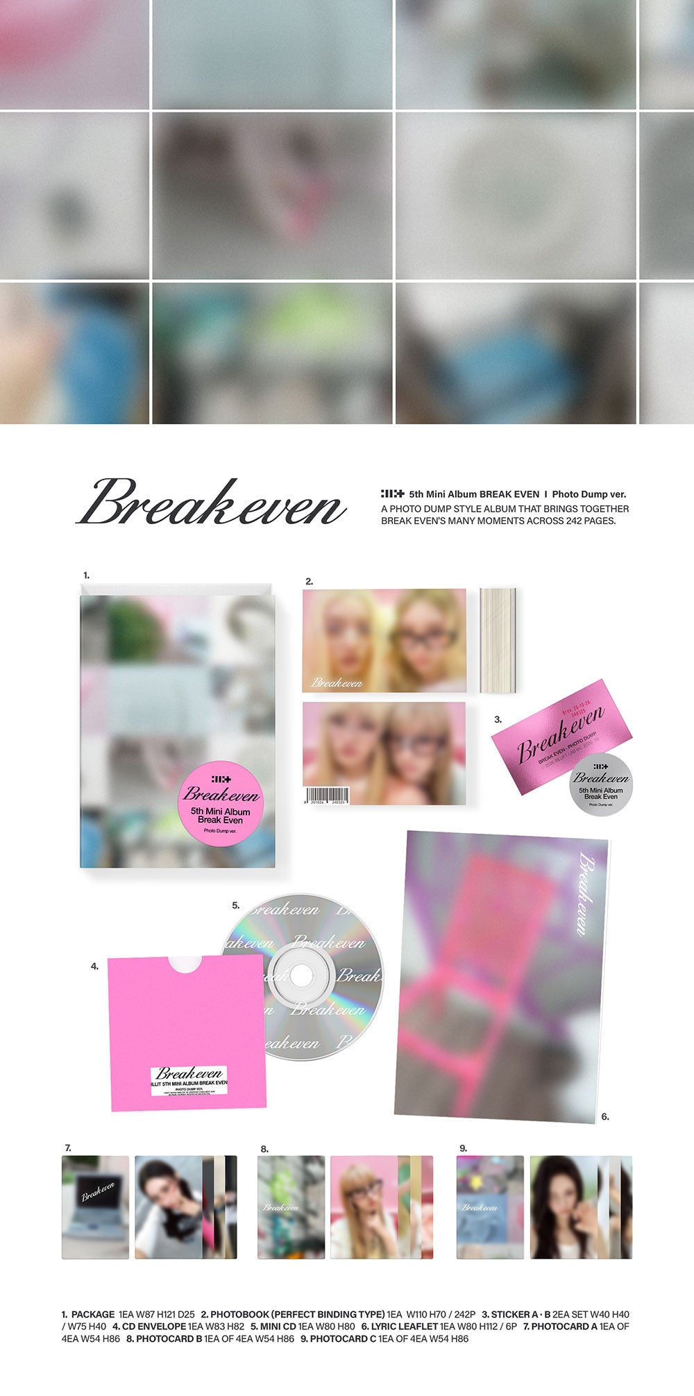 [PRE-ORDER] ILLIT - 5th Mini Album ‘BREAK EVEN’ (Photo Dump Ver.)