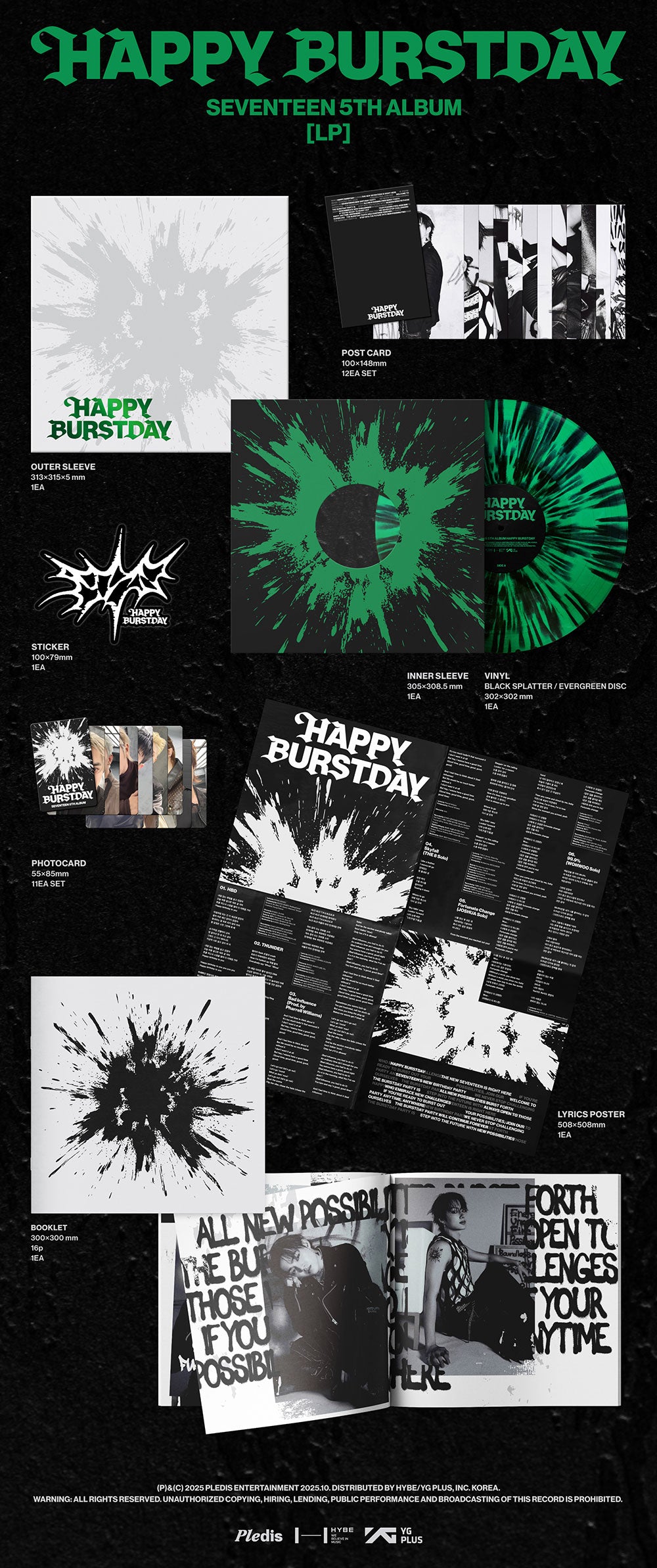 [PRE-ORDER] SEVENTEEN - 5th Album ‘HAPPY BURSTDAY’ (LP Ver)