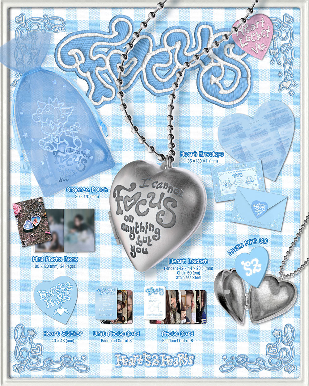 [PRE-ORDDER] HEARTS2HEARTS - 1st Mini Album ‘FOCUS’ (HEART LOCKET Ver)