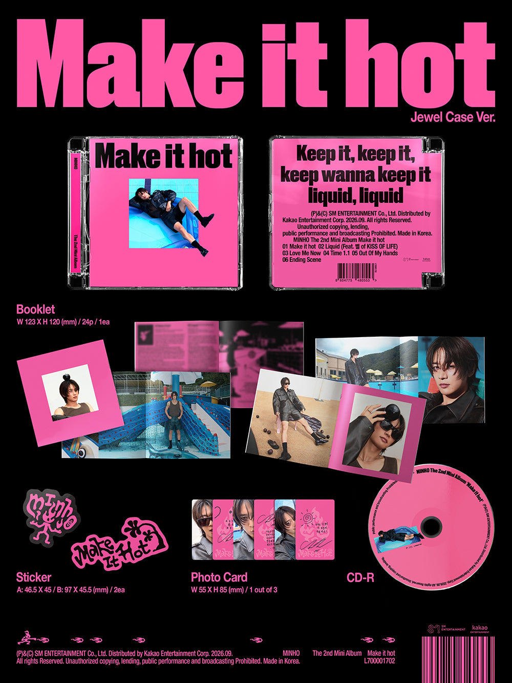 MINHO - 2nd Mini Album ‘MAKE IT HOT’ (JEWEL CASE ver.)