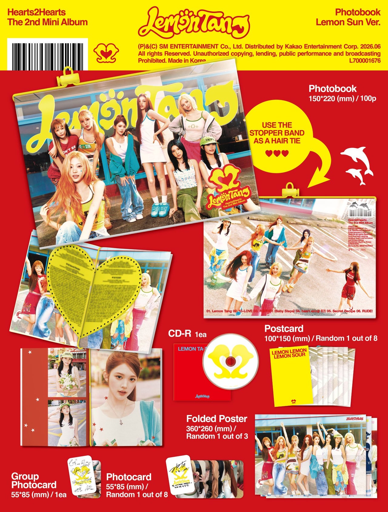 [PRE-ORDER] HEARTS2HEARTS - 2nd Mini Album ‘Lemon Tang’ (Photobook)