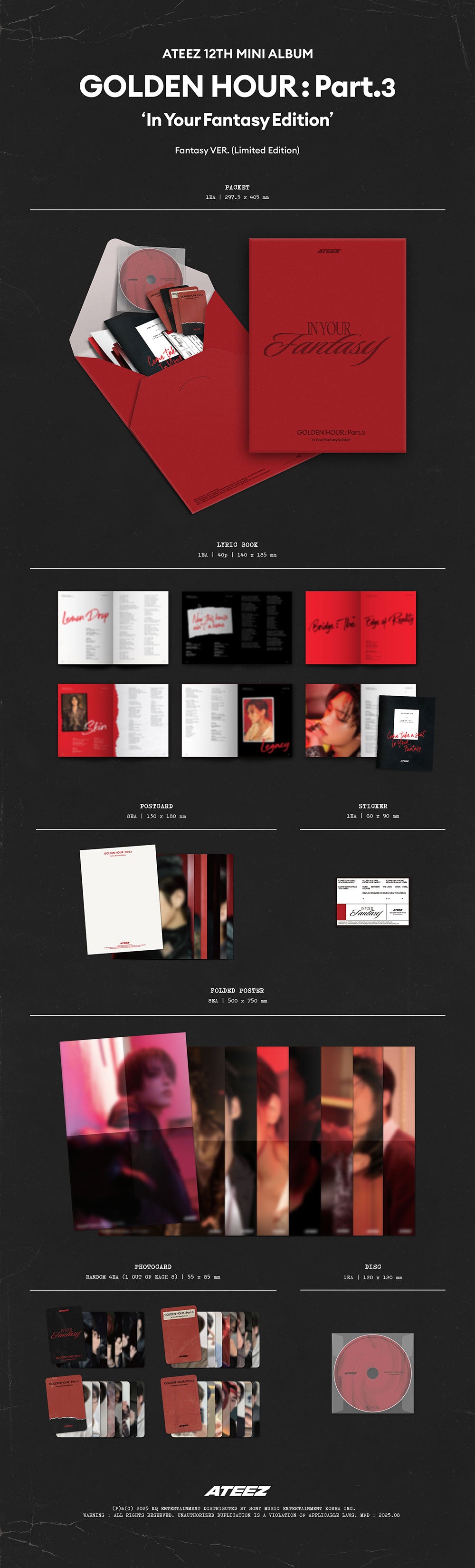 [PRE-ORDER] ATEEZ - 12th Mini Album ‘GOLDEN HOUR: PART. 3 In Your Fantasy Edition’ (Fantasy/LIMITED Ver.)
