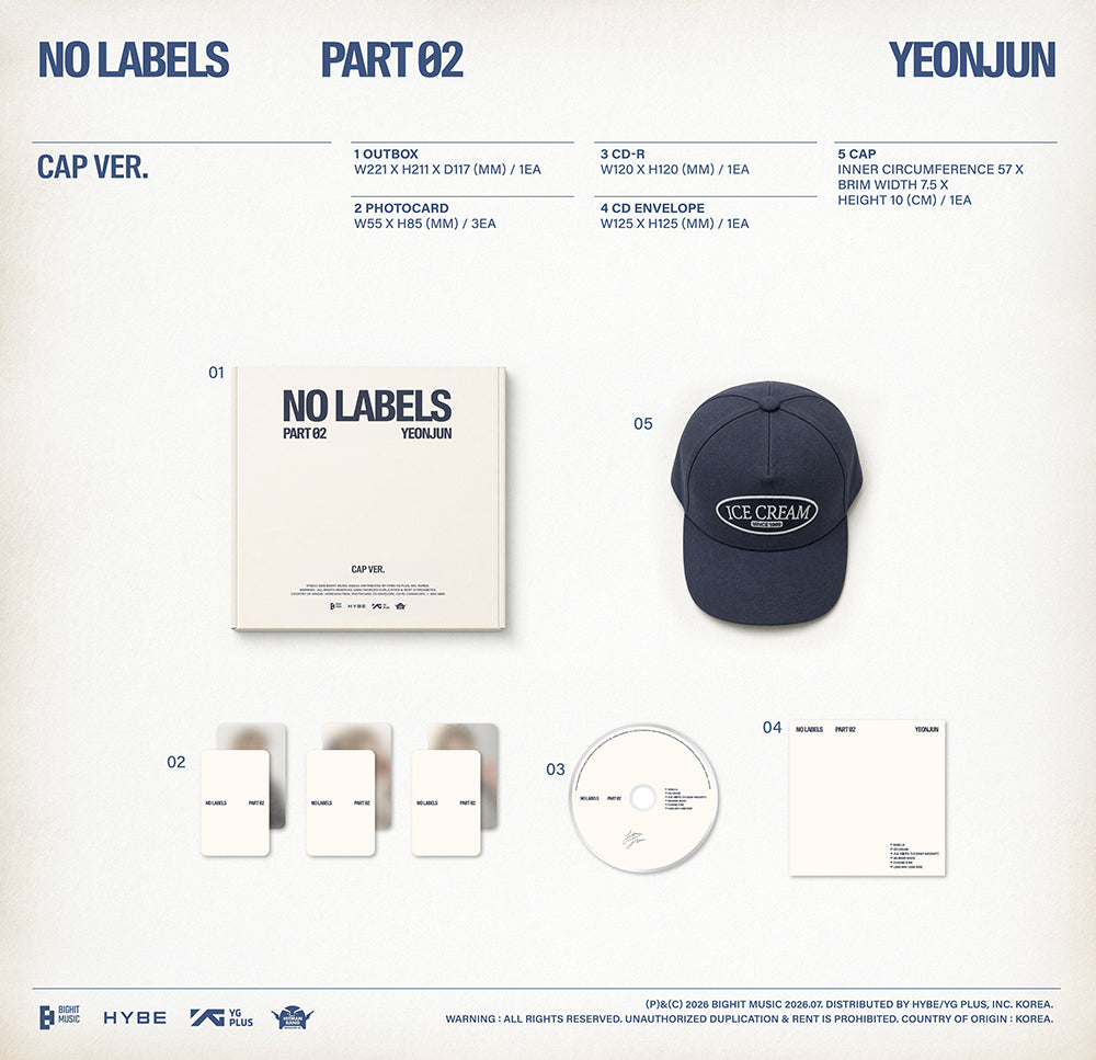 [PRE-ORDER] YEONJUN (TXT) - 'NO LABELS: PART 02' (Cap Ver)