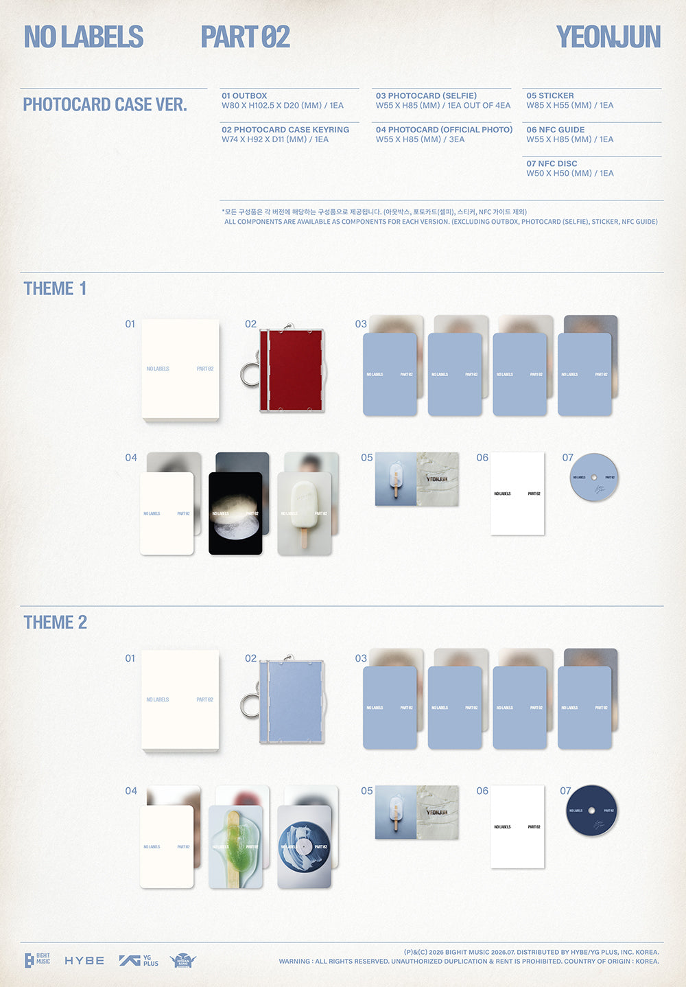 [PRE-ORDER] YEONJUN (TXT) - 'NO LABELS: PART 02' (Photocard Case Ver)