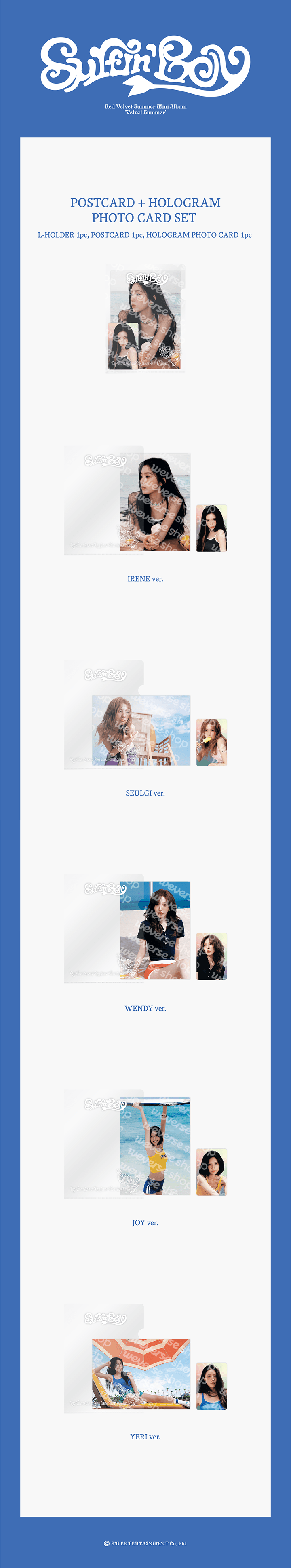 [PRE-ORDER] RED VELVET - ‘Velvet Summer’ Official MD (Postcard + Hologram Photocard)