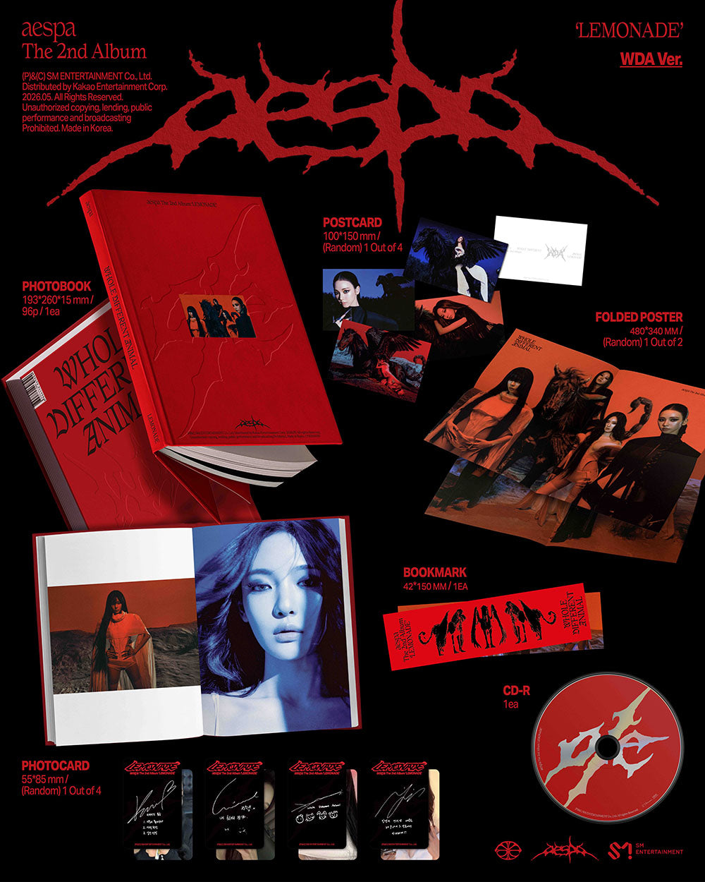 [PRE-ORDER] AESPA - 2nd Regular Album ‘LEMONADE’ (WDA ver.)
