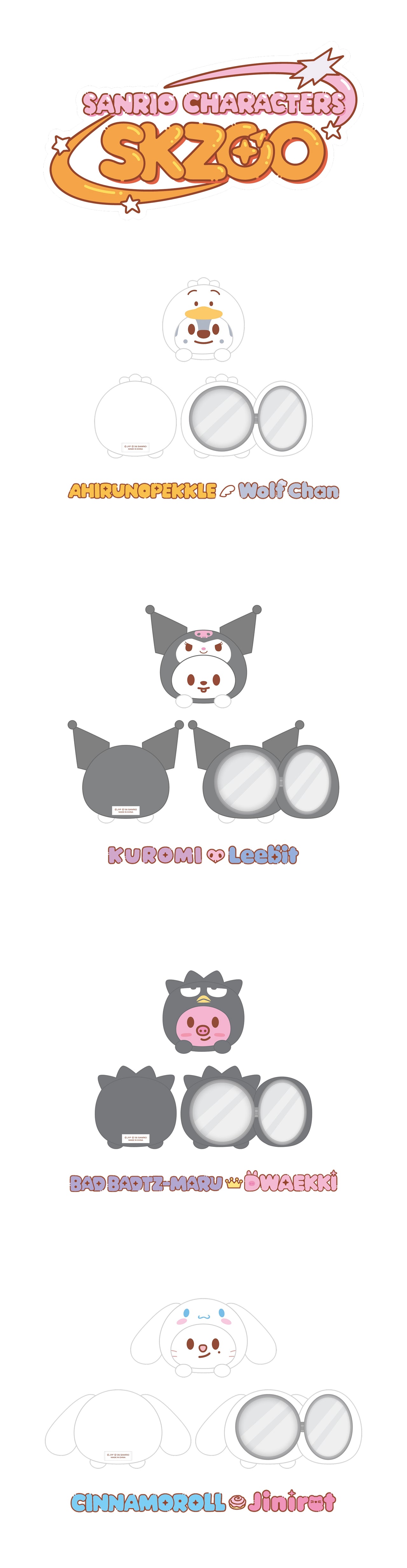 [PRE-ORDER] STRAY KIDS - SKZOO X SANRIO CHARACTERS OFFICIAL MD (Plush Mirror)