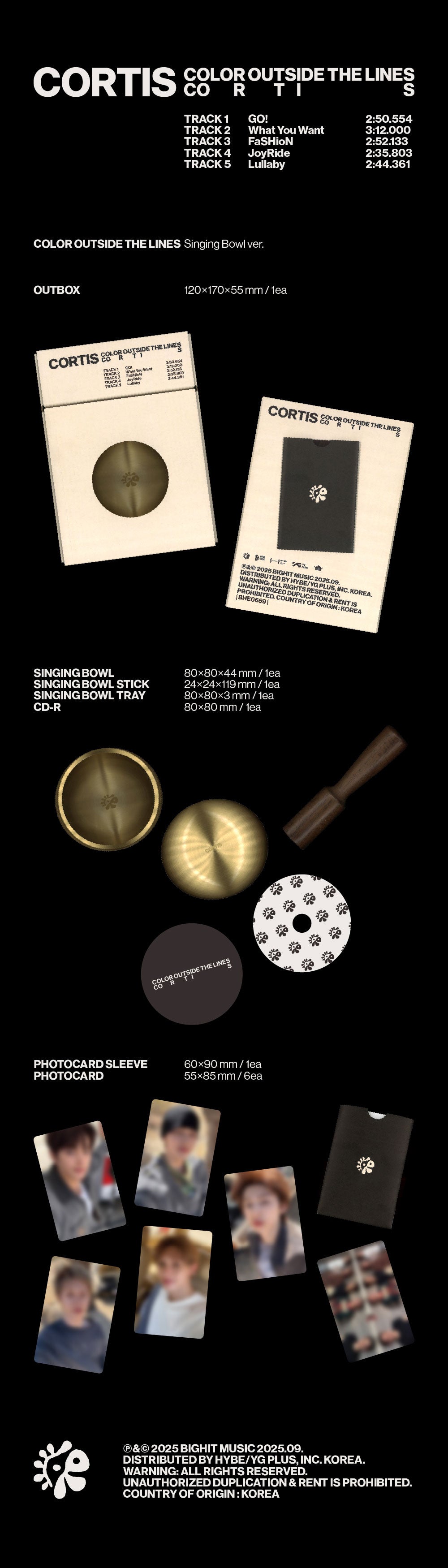 K-POP・アジア cortis Singing bowl CORTIS - 1st EP 'Colour Outside The Lines' (Singing Bowl Ver.)