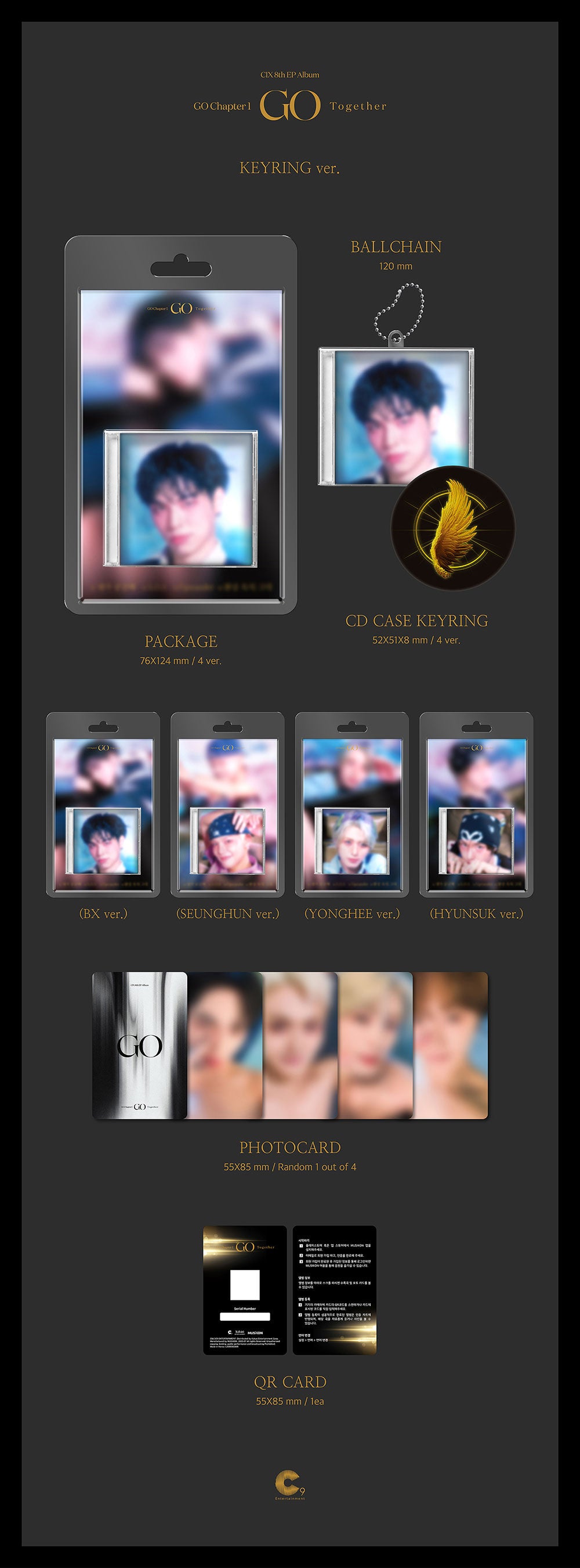 [PRE-ORDER] CIX - 8th Mini Album ‘GO Chapter 1: GO Together’ (Keyring)