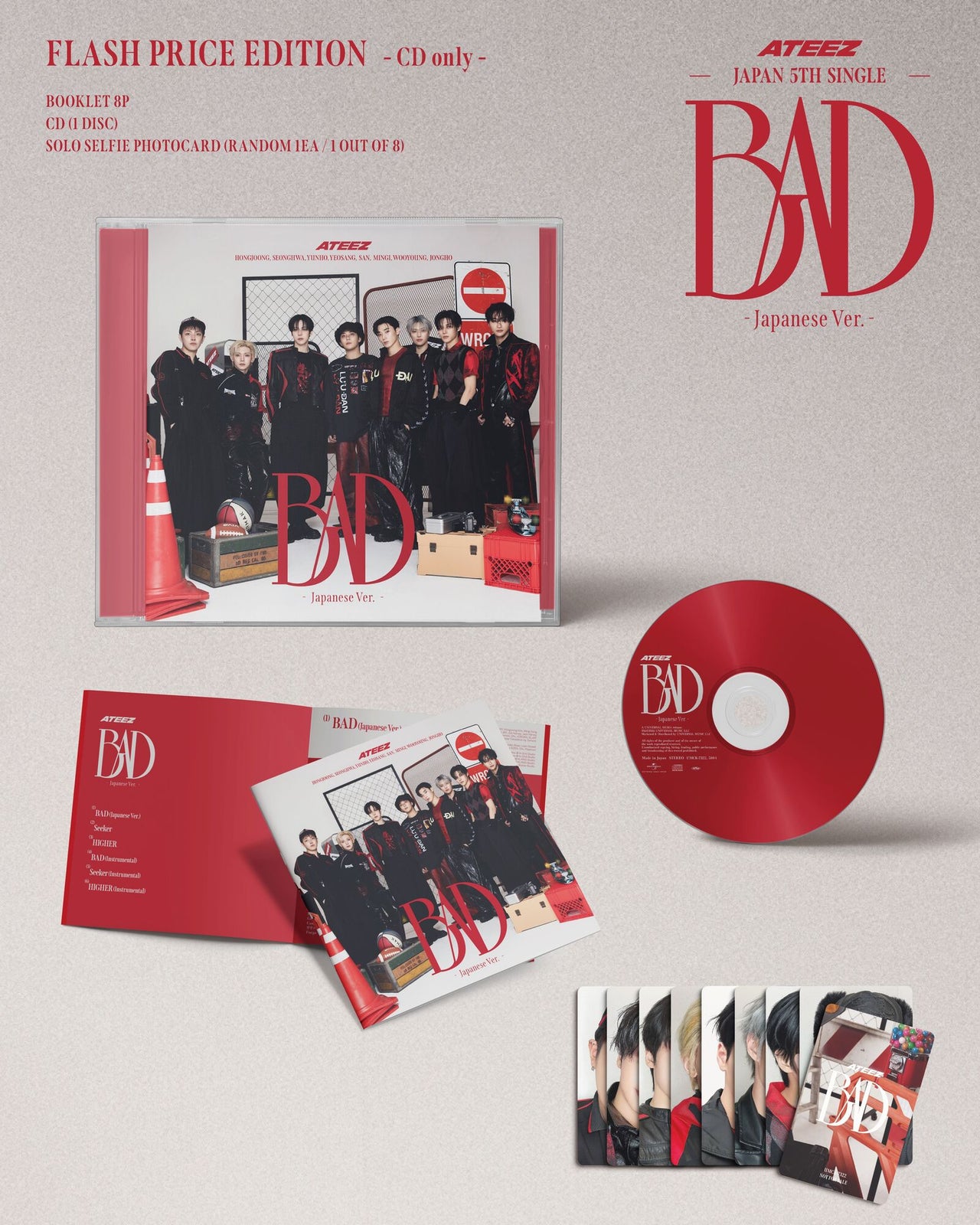 [PRE-ORDER] ATEEZ - 5th Japan Single ‘BAD’ (Limited / Flash Price Edition)