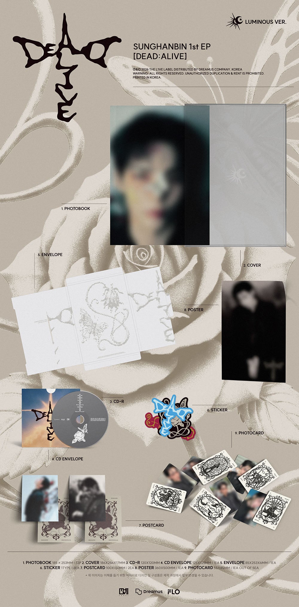 SUNGHANBIN (ZB1) - 1st EP 'DEAD:ALIVE'  (Photobook Ver.)