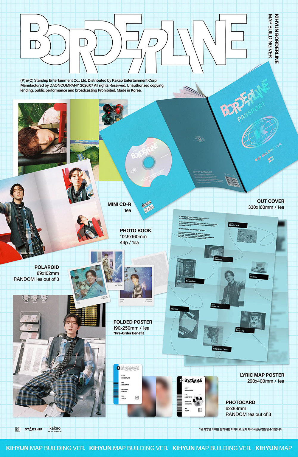 [PRE-ORDER] KIHYUN (MONSTA X) - EP 'BORDERLINE' (MAP BUILDING LIMITED Ver)