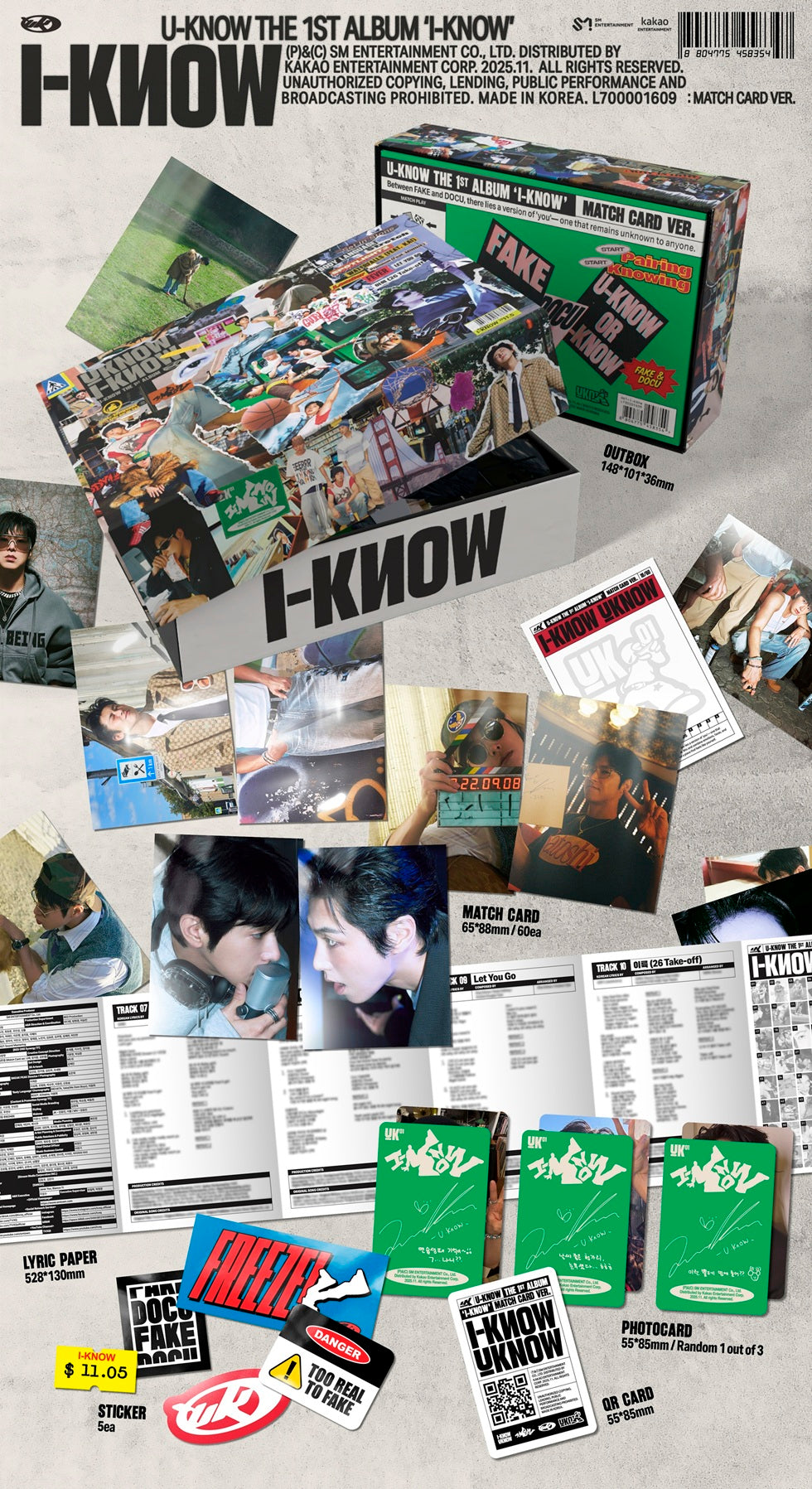 [SALE] U-KNOW - 1st Full Album ‘I-KNOW’ (March Card Ver)