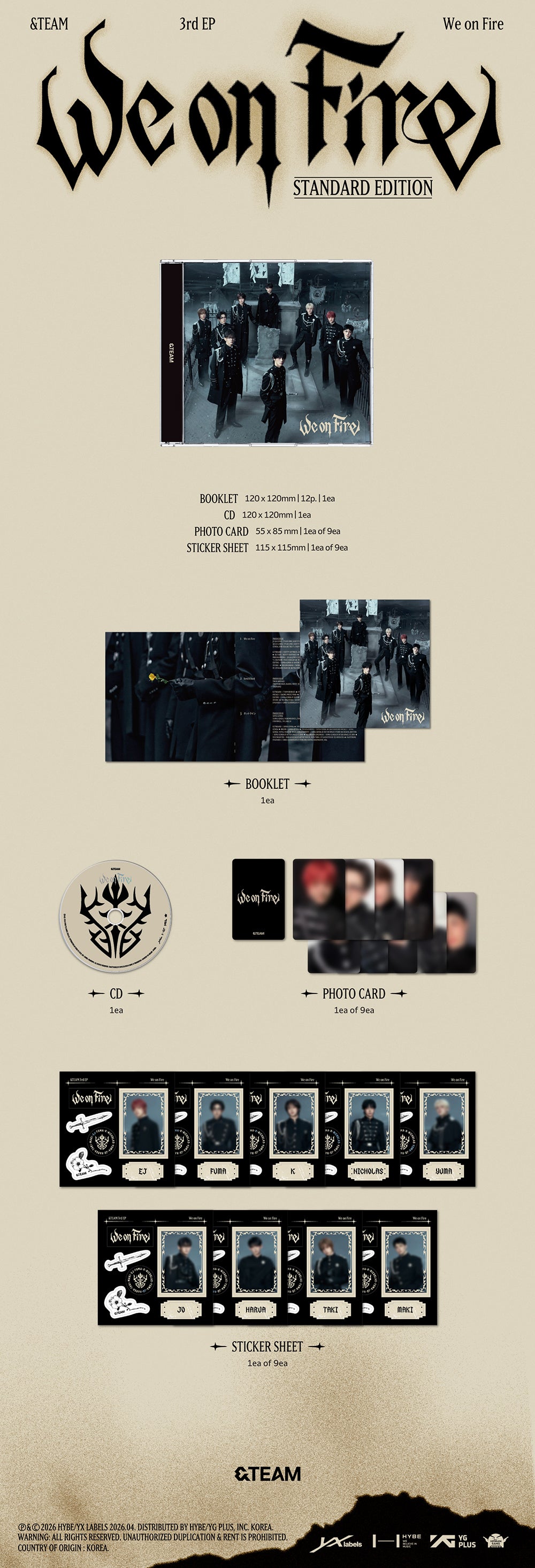 &TEAM - 3rd EP ‘We On Fire’ (STANDARD EDITION)