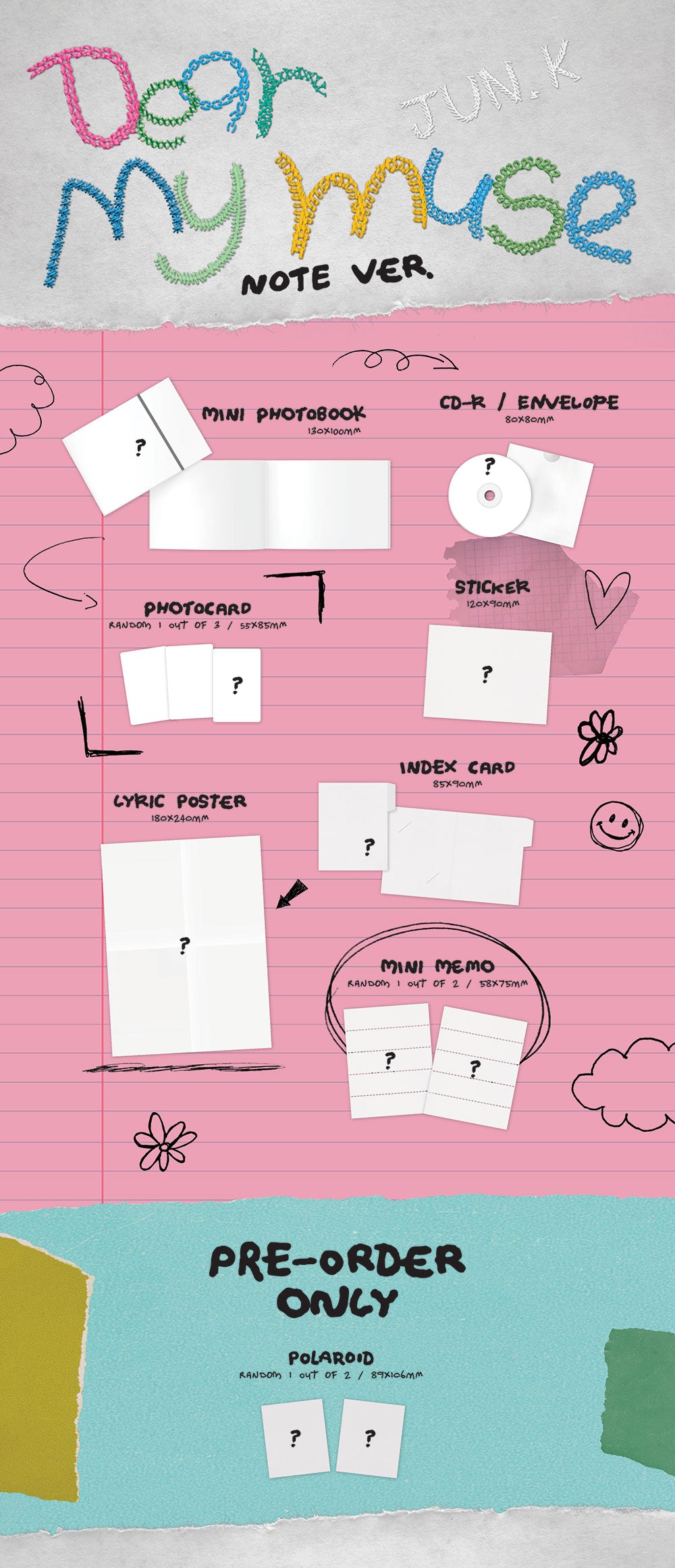 [PRE-ORDER] JUN. K - 4th Mini Album ‘DEAR MY MUSE’ (Note/Digipack Ver.)